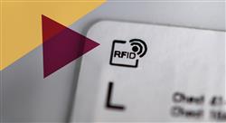 RFID label and colorful triangles